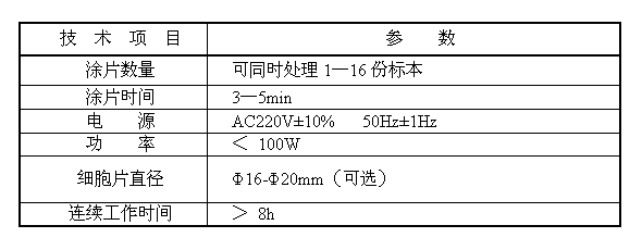 液基薄层细胞涂片机技术参数