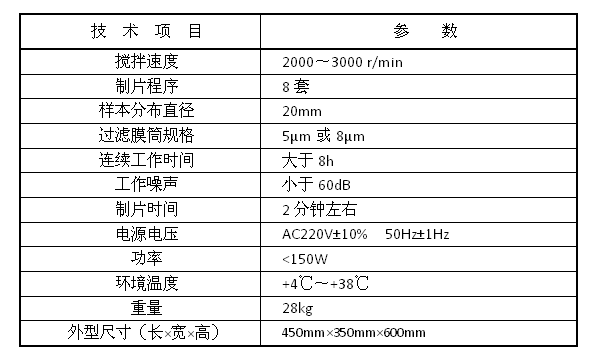 液基薄层细胞制片机tct技术参数