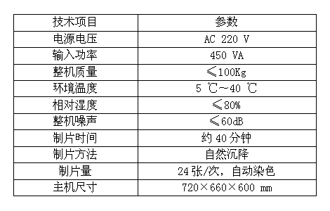 液基细胞分离制片染色一体机技术参数